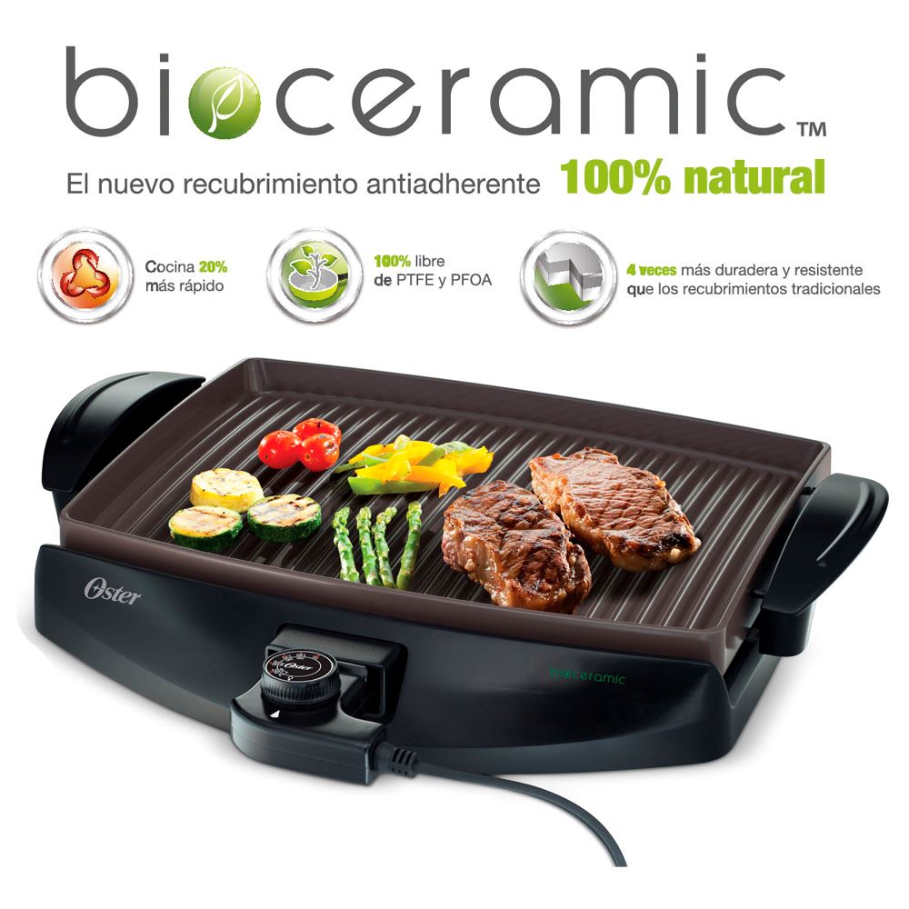 Parrilla Eléctrica Bioceramic Oster CKSTGR4768 Negro